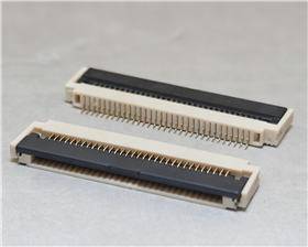 FPC0.5间距nP卧贴单接触前翻盖带卡扣 H=1.8mm(0518)